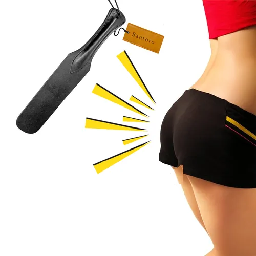 Dual-Sided Leather Paddle for BDSM