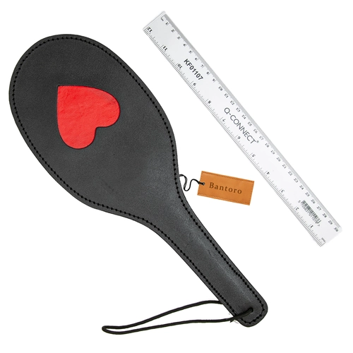 Red Heart Spanking Paddle for Erotic Play