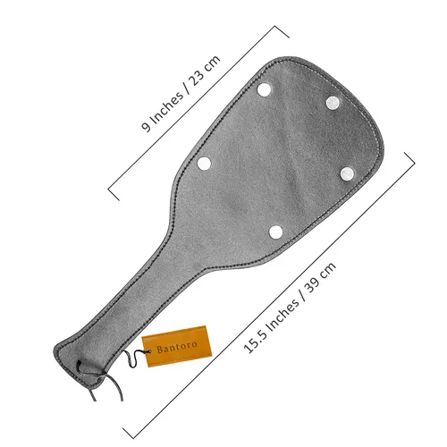 Premium Black Leather Spanking Paddle