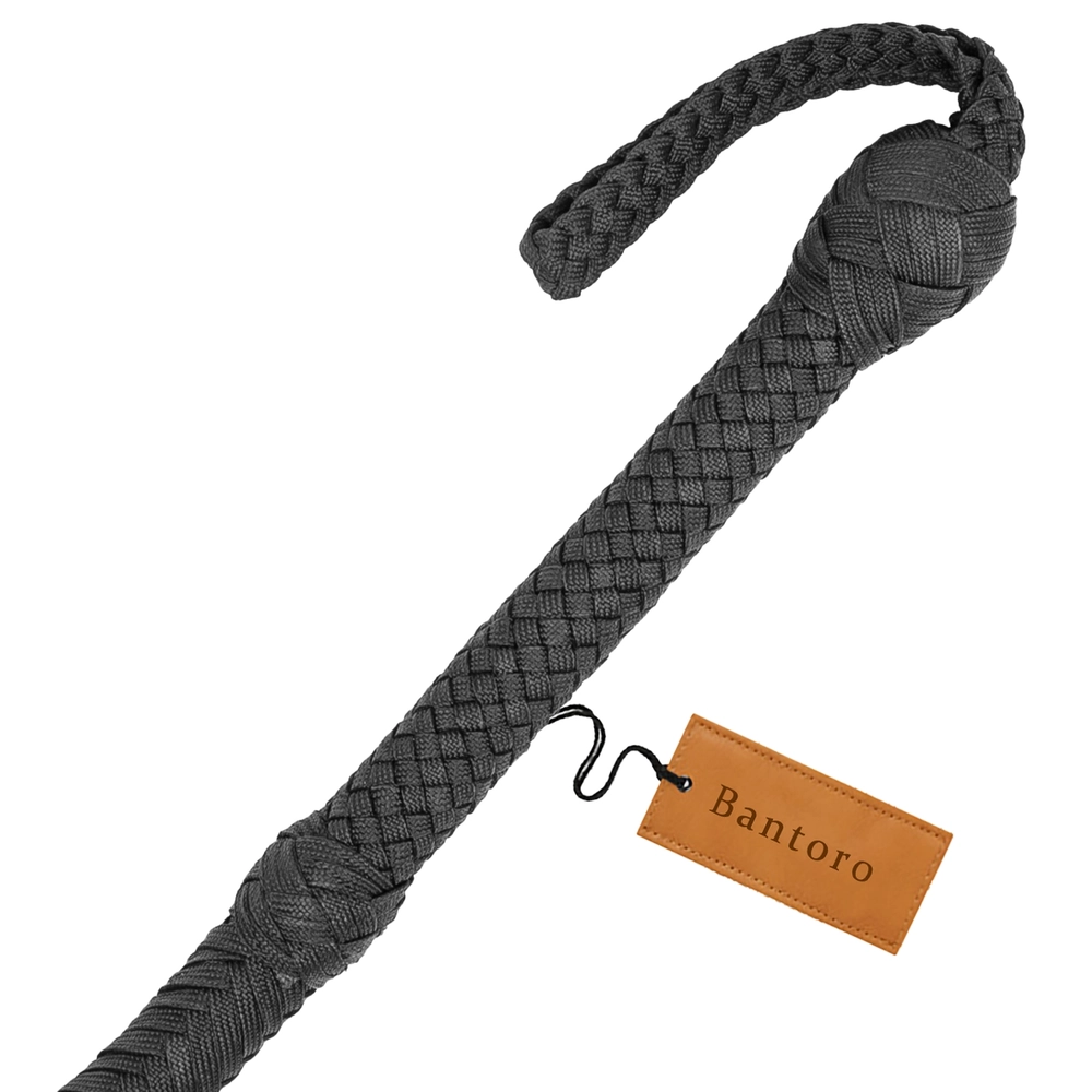 thumbnail image 2 of Ardour Crafts Indiana Jones Style Bullwhip – 16 Plaits Black Nylon – 4 To 16 Feet 2 of 4