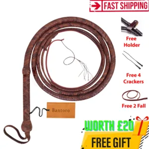 Brown Kangaroo Leather Bullwhip