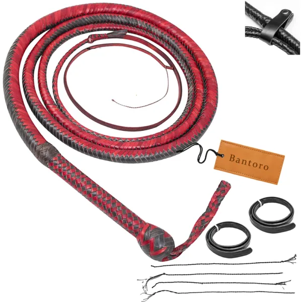 top grain leather bullwhip