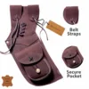 brown belt leather quiver