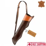 brown leather quiver