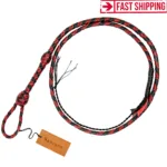 black red leather mini whip