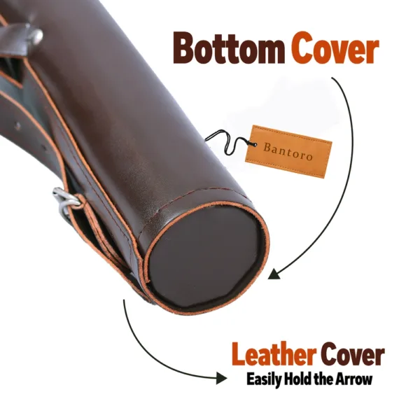 brown leather quiver