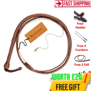 brown paracord nylon bullwhip