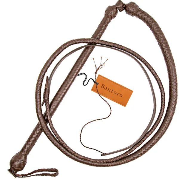 brown leather stockwhip