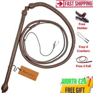 brown leather stockwhip