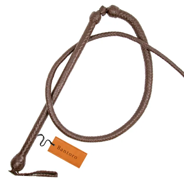 brown leather stockwhip