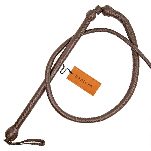 brown leather stockwhip