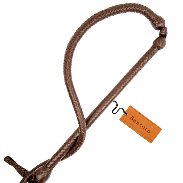 brown leather stockwhip