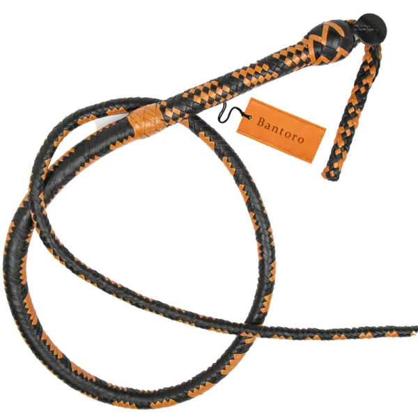 top grain leather bullwhip