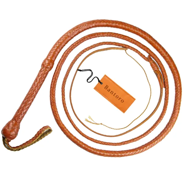 top grain leather bullwhip