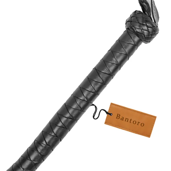 Leather Dragon Tail Whip Black 3 Foot