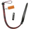 Leather Dragon Tail Whip Red and Black 3 Foot