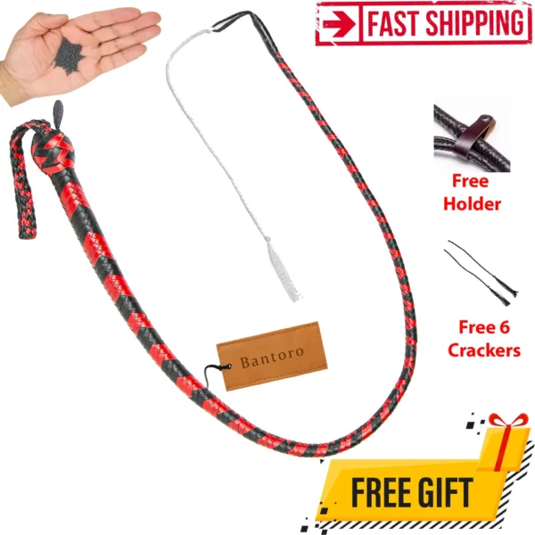 3 Feet Leather Snake Whip