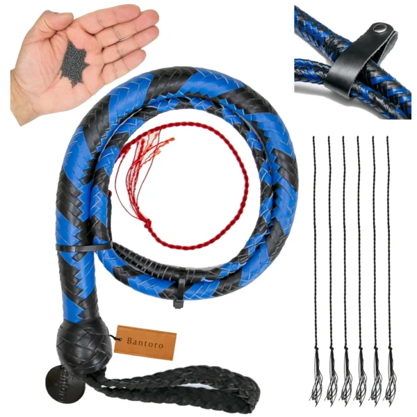 Black and Blue Snake Whip