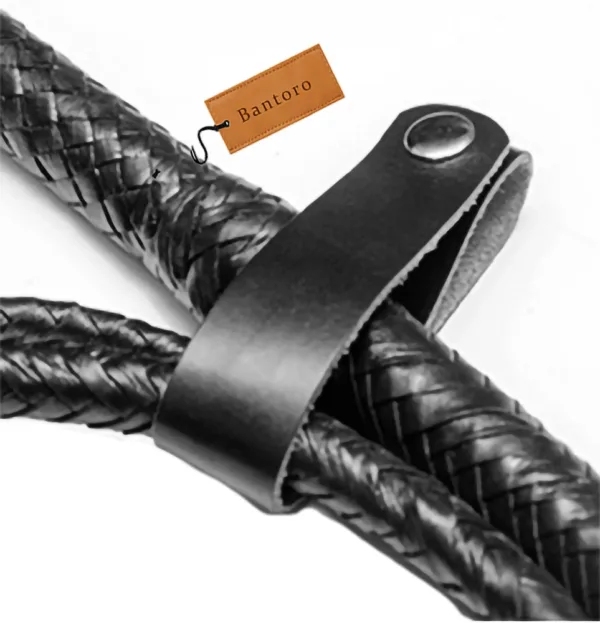 black bullwhip waist-holder