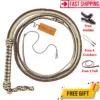 Brown and Beige Paracord Bullwhip
