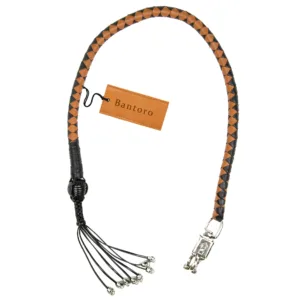 Orange And Black Biker Whip
