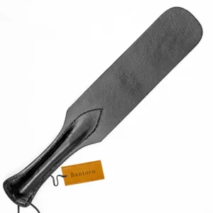 Handmade Black Leather BDSM Spanking Paddle