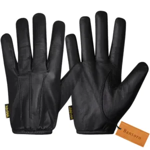 Black Kevlar Leather Gloves