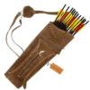 Suede leather archery back quiver