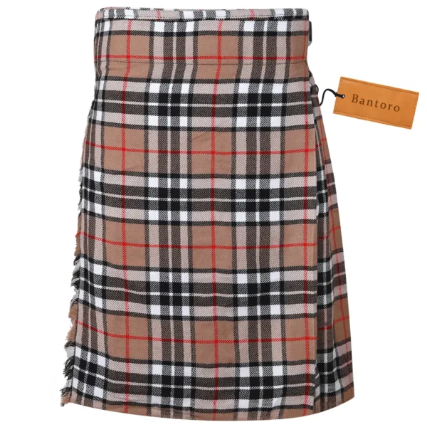 Men’s Scottish kilt detail showing stitching and craftsmanship