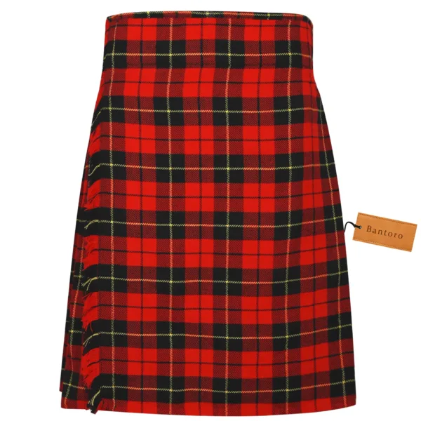 Men’s Scottish kilt full-length view showing 24-inch drop