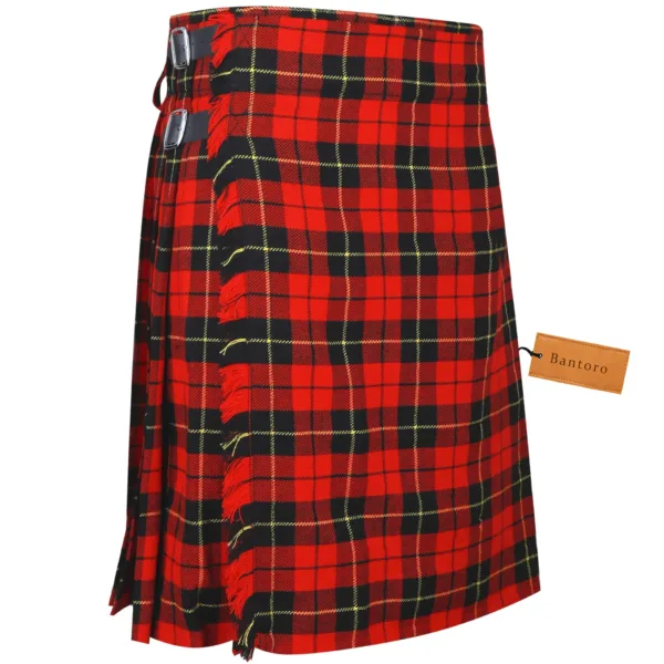 Men’s traditional kilt waist detail with adjustable straps