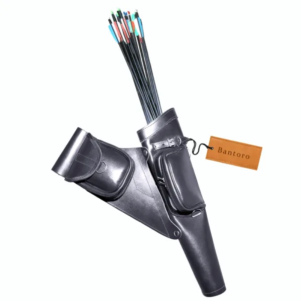 Black Leather Archery Quiver