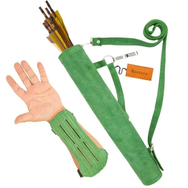 Traditional Archery Quiver With Arm Guard