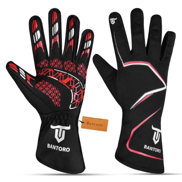 go kart racing gloves breathable lightweight karting gloves back design