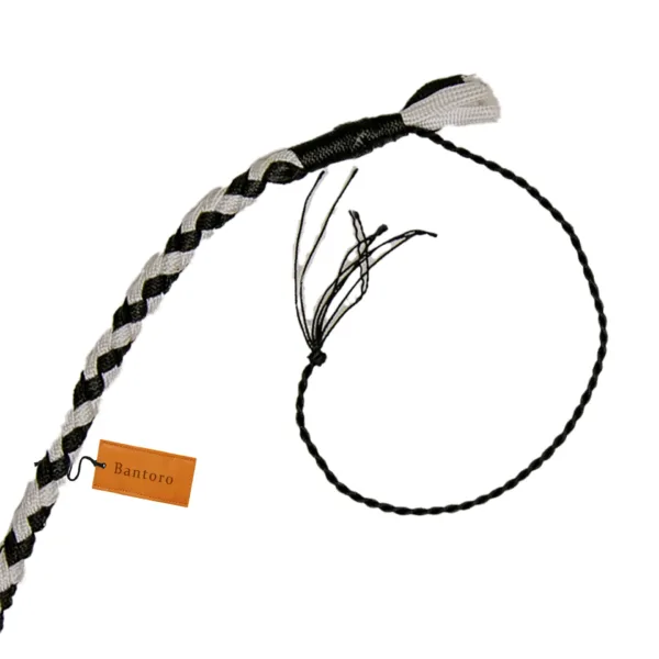 mini pocket whip 3ft black white whip cracker tip