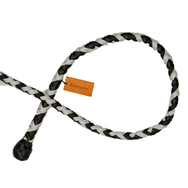 mini pocket whip 3ft black white flexible loop shape