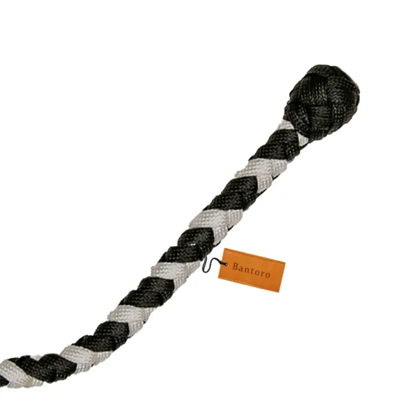 mini pocket whip 3ft black white handle grip