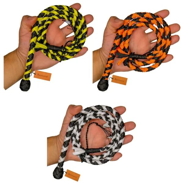 Mini pocket whip 3ft handcrafted paracord whip with leather core