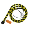 mini pocket whip 3ft yellow black braided whip full coil view