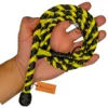 mini pocket whip 3ft yellow black paracord whip coiled in hand