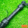 bdsm nagaika whip black textured handle detail