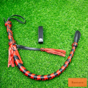 bdsm nagaika whip red and black full length design