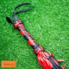 bdsm nagaika whip red black handle braided grip