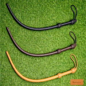 leather flogger black tan brown full view 8 plait cowhide professional design