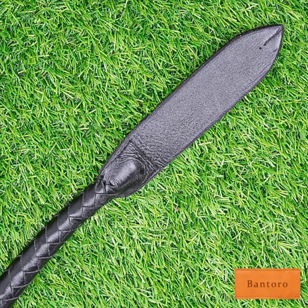 leather single tail flogger tip detail black leather fall
