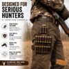 Cowhide Leather Shotgun Shell Holder Leg Belt worn by hunter for quick access ammunition carrying in the field