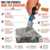 Damascus Steel Hunting Knife used for outdoor bushcraft and camping tasks