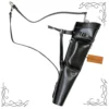 Leather Archery Quiver black cowhide arrow holder front angle