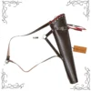 Leather Back Arrow Quiver brown genuine leather front angle view
