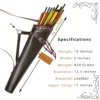 Leather Back Arrow Quiver brown model specifications and dimensions
